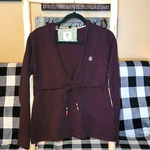 Element sweater with tie and hoodie size large